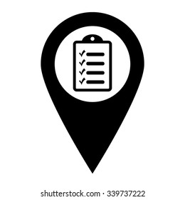 checklist - map pointer vector icon