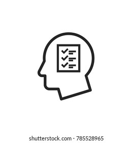 Checklist in memory icon