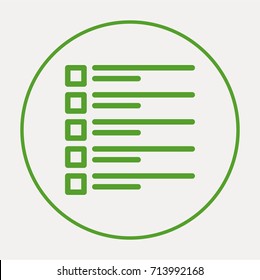 Checklist minimal icon. Checkbox line vector icon for websites and mobile minimalistic flat design.