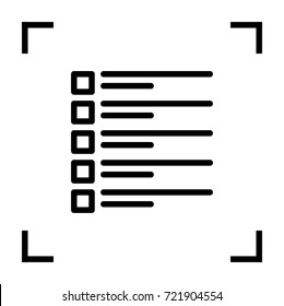 Checklist minimal icon. Checkbox line vector icon for websites and mobile minimalistic flat design.
