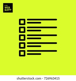 Checklist minimal icon. Checkbox line vector icon for websites and mobile minimalistic flat design.