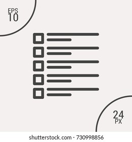Checklist minimal icon. Checkbox line vector icon for websites and mobile minimalistic flat design.