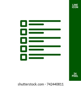 Checklist minimal icon. Checkbox line vector icon for websites and mobile minimalistic flat design.