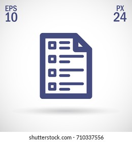 Checklist minimal icon. Form line vector icon for websites and mobile minimalistic flat design.