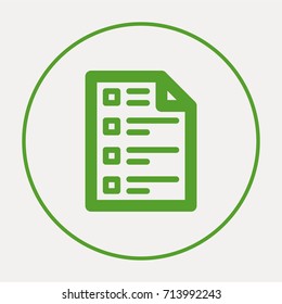 Checklist minimal icon. Form line vector icon for websites and mobile minimalistic flat design.