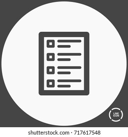 Checklist minimal icon. Form line vector icon for websites and mobile minimalistic flat design.