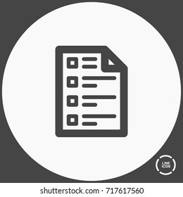 Checklist minimal icon. Form line vector icon for websites and mobile minimalistic flat design.