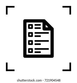 Checklist minimal icon. Form line vector icon for websites and mobile minimalistic flat design.