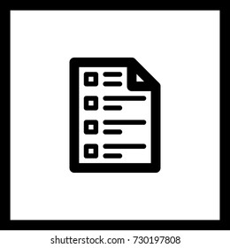 Checklist minimal icon. Form line vector icon for websites and mobile minimalistic flat design.