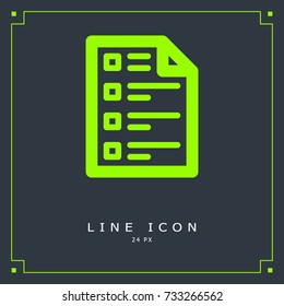 Checklist minimal icon. Form line vector icon for websites and mobile minimalistic flat design.