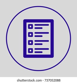 Checklist minimal icon. Form line vector icon for websites and mobile minimalistic flat design.