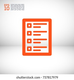 Checklist minimal icon. Form line vector icon for websites and mobile minimalistic flat design.