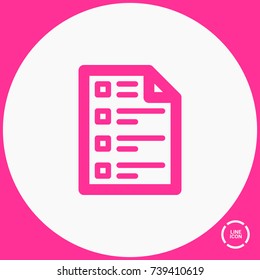 Checklist minimal icon. Form line vector icon for websites and mobile minimalistic flat design.