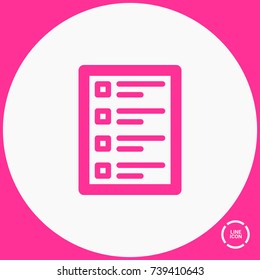 Checklist minimal icon. Form line vector icon for websites and mobile minimalistic flat design.