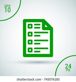 Checklist minimal icon. Form line vector icon for websites and mobile minimalistic flat design.