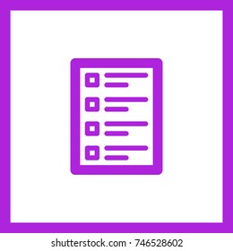 Checklist minimal icon. Form line vector icon for websites and mobile minimalistic flat design.