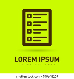 Checklist minimal icon. Form line vector icon for websites and mobile minimalistic flat design.