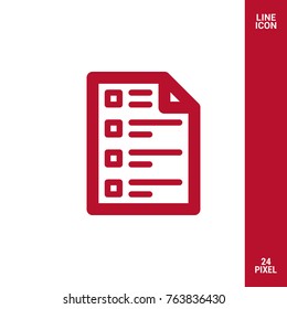 Checklist minimal icon. Form line vector icon for websites and mobile minimalistic flat design.