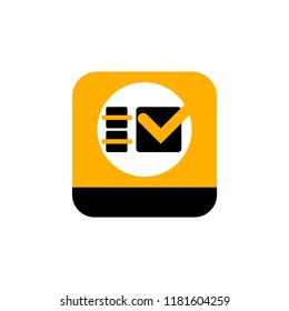 Checklist mobile app icon on a white background