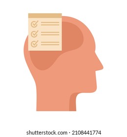 Checklist neuromarketing icon. Flat illustration of checklist neuromarketing vector icon isolated on white background