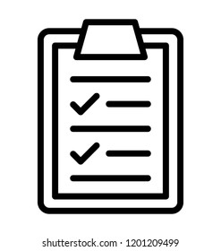 A checklist on a clipboard