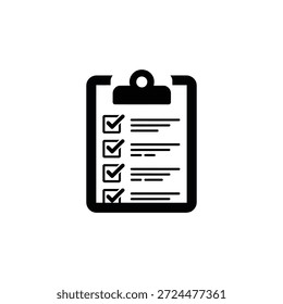 Checklist on clipboard with checkboxes marked