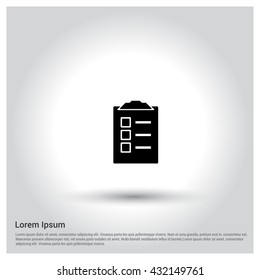 Checklist on clipboard icon