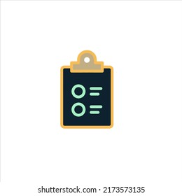 Checklist on clipboard icon design stock illustration on white background