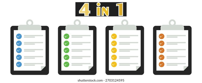 Lista de verificação no ícone da área de transferência, para fazer o conceito da lista, pesquisa ou resultados do exame, completar o conjunto de tarefas