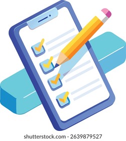 Checklist on Clipboard with Pencil: Task Management