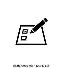 Checklist on a paper with a pencil