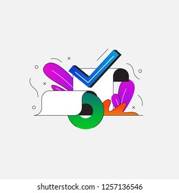 Checklist on Paper Vector Illustration