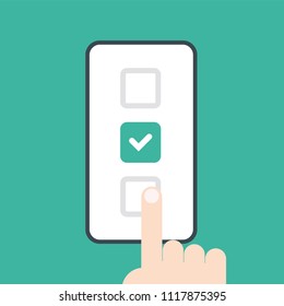 Checklist on smartphone screen