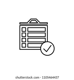 checklist outline icon. Element of logistic icon for mobile concept and web apps. Thin line checklist outline icon can be used for web and mobile on white background