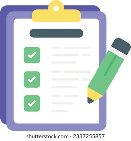 checklist page flat icons design