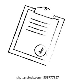 checklist page over white background. vector illustration