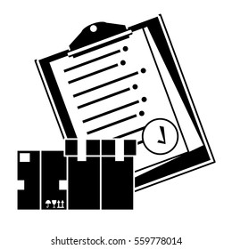 checklist page over white background. vector illustration