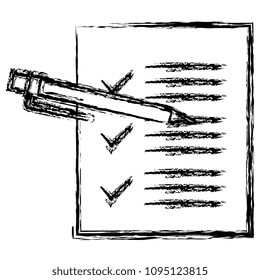 checklist paper with pen