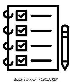 A checklist paper sheet with tick marks 