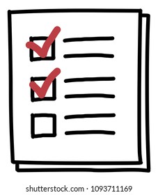 Checklist paper vector