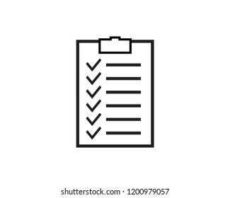 checklist paper vector icon