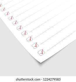 checklist paper. vector illustration
