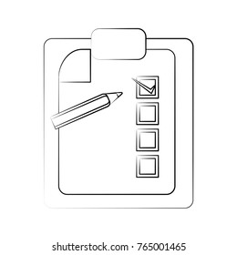 Checklist with pen