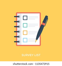 
A checklist with pen, concept of order management or survey list
