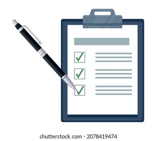 lista de comprobación con el icono de suministro de lápiz