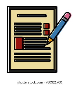 Checklist and pencil