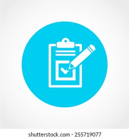 Checklist pencil Icon Isolated on White Background