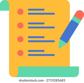 Lista de verificação com ícone de lápis para gerenciamento de tarefas