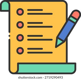 Lista de Verificação com Ícone de Lápis - Conceito de Gerenciamento de Tarefas
