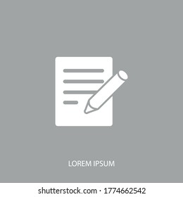 Icono de lápiz de lista de verificación. Ilustración del vector EPS 10.